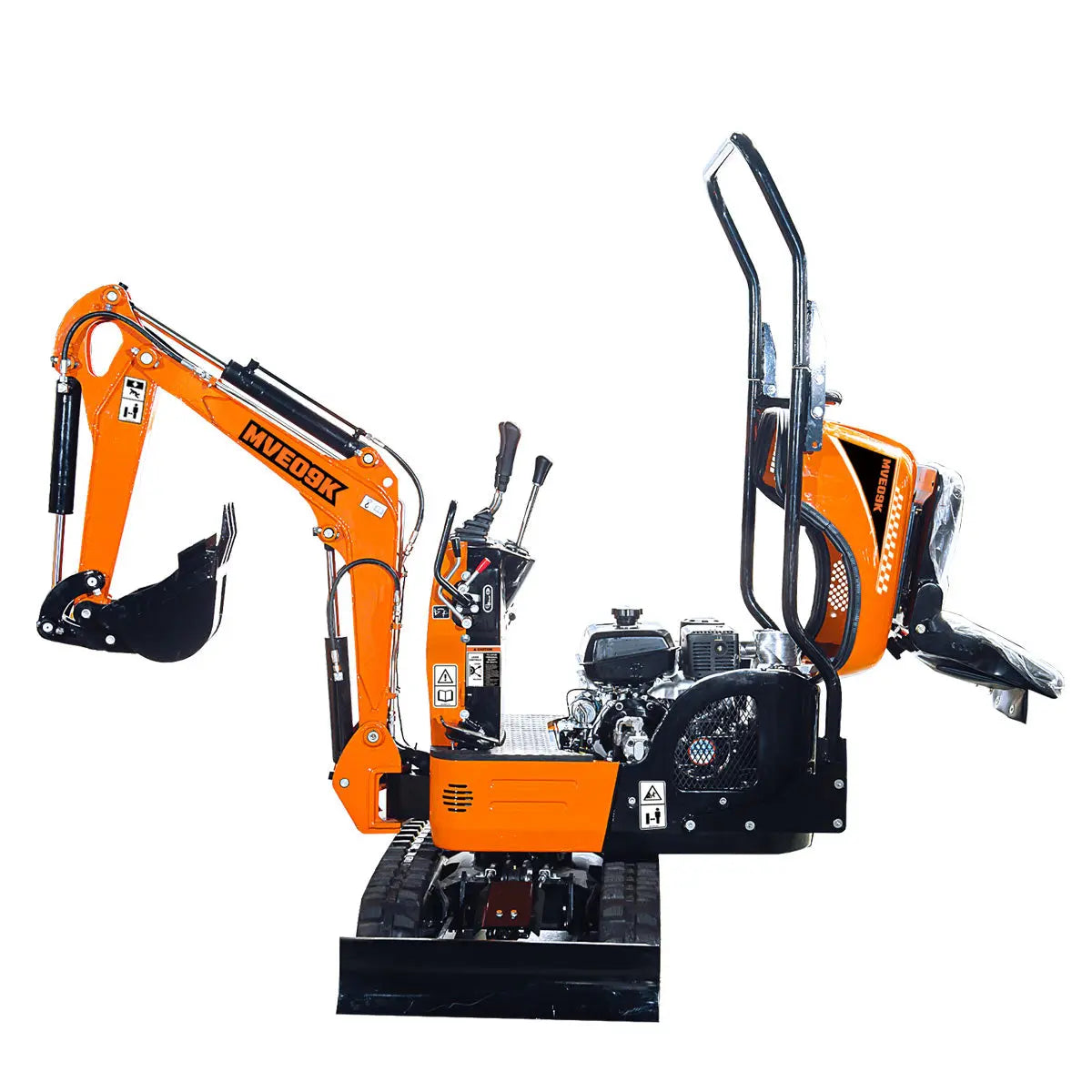 Compact Mini Excavator, 9.5 HP Kohler Engine, Eaton Hydraulic Motor, 360° Rotation, 11" Bucket TMG-MVE09K(Discontinued – No Longer Available)