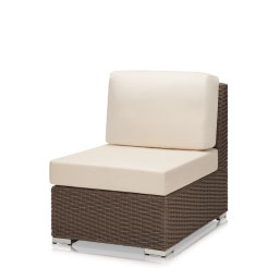 Lucaya – Fauteuil sans accoudoirs California Sand avec coussin Standard Off-White