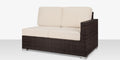 Lucaya Right Arm Loveseat -Espresso- with Standard Off-White Cushion