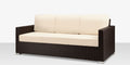 Lucaya Sofa- Espresso- with Standard Off-White Cushion