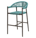 Skye Bar Arm Chair - Tex Gray Frame with Teal - Gray Durarope