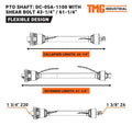 TMG-DC-05A-1100 PTO Shaft for TMG-TRC65