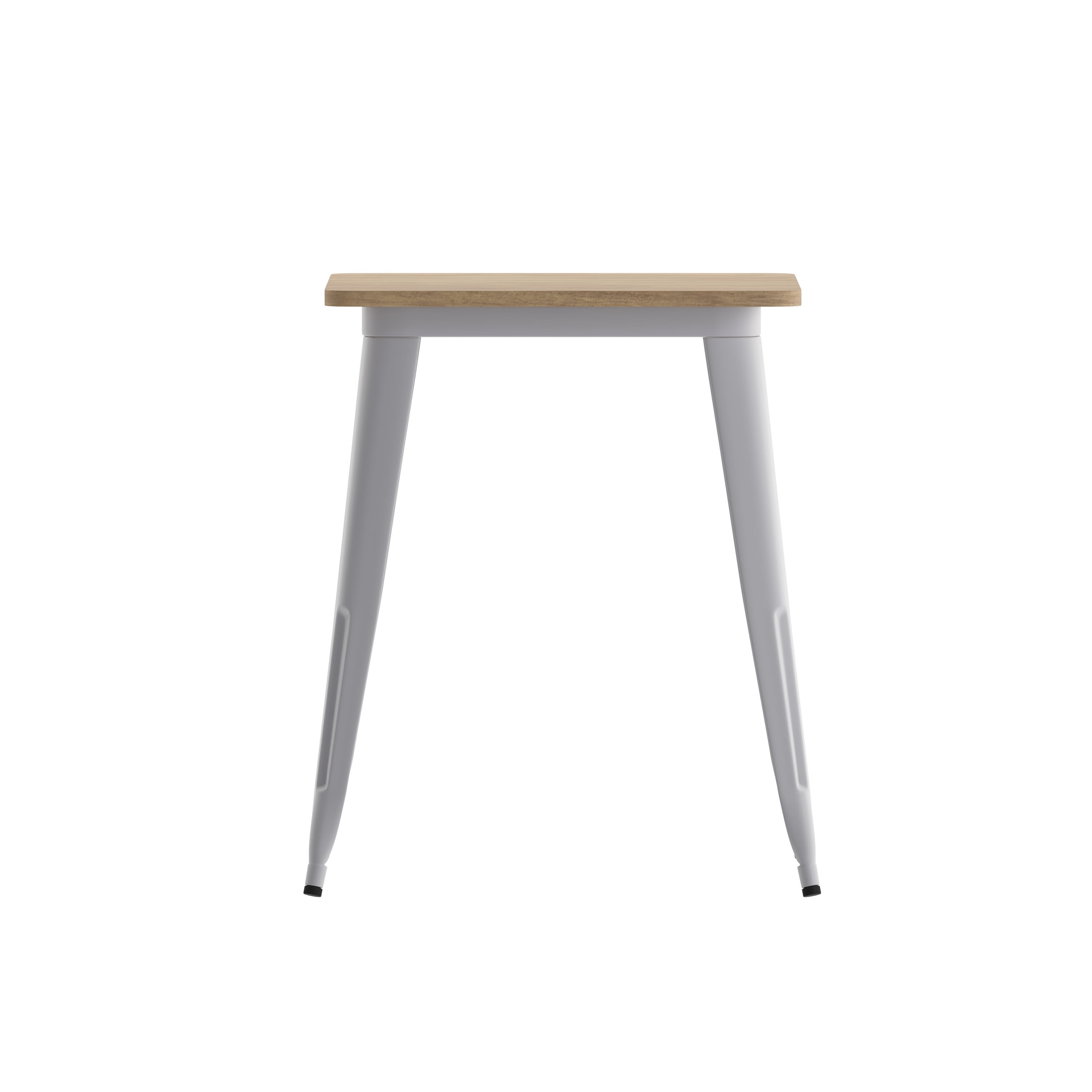 Declan Commercial Grade Indoor/Outdoor Dining Table, 23.75" Square All Weather Poly Resin Top with Steel Base