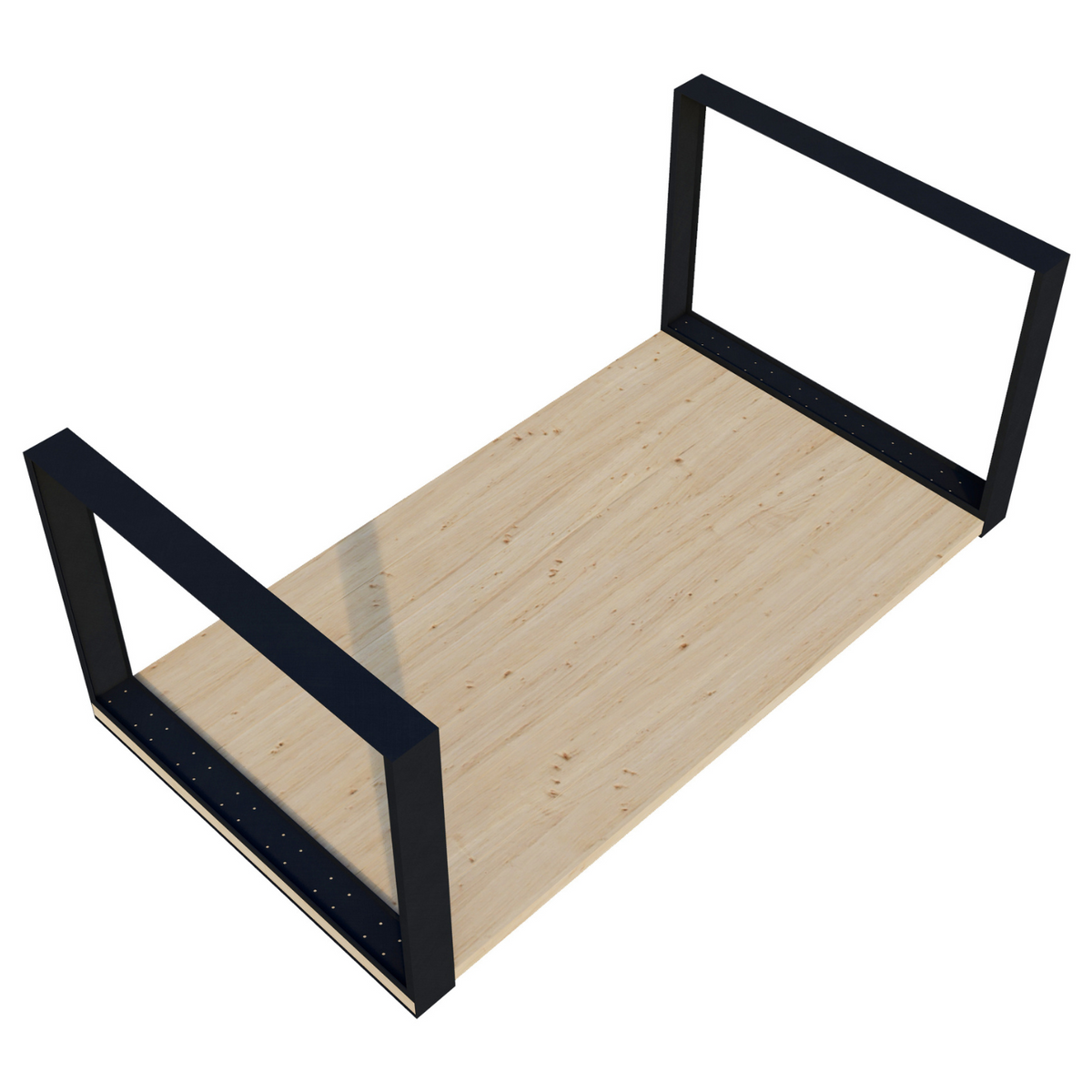 DIY Outdoor Patio Table Kit (Up to 6 Feet Long) - Brackets for 2x6 Wood Slats