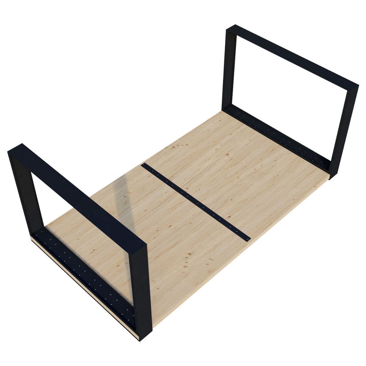 DIY Outdoor Patio Table Kit (Up to 6 Feet Long) - Brackets for 2x6 Wood Slats