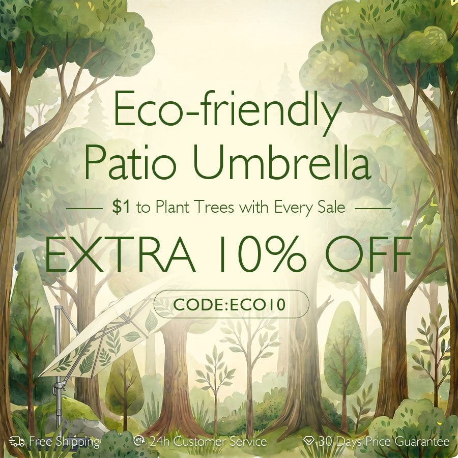 PURPLE LEAF Eco-friendly Fade Resistant Patio Umbrella High Quality Cantilever Umbrella
