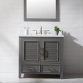 Meuble vasque simple Estate 36" avec plan en quartz blanc