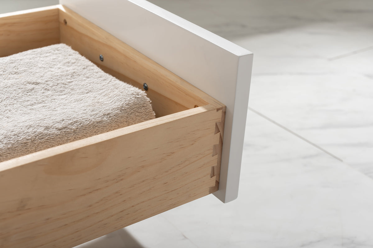 Meuble vasque simple Estate 36" avec plan en quartz blanc