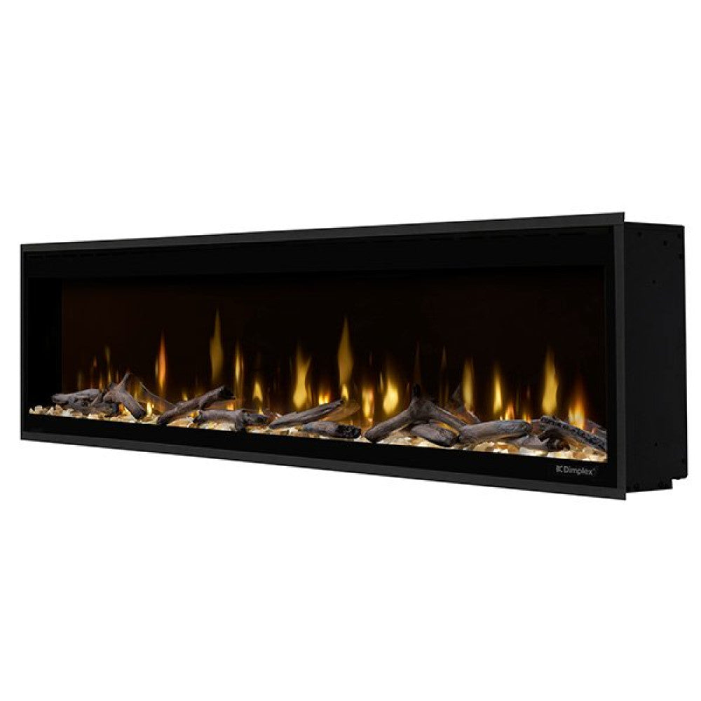 Dimplex Ignite Evolve 74" Linear Built-In Electric Fireplace w/ Tumbled Glass & Lifelike Driftwood - (EVOLVE74)