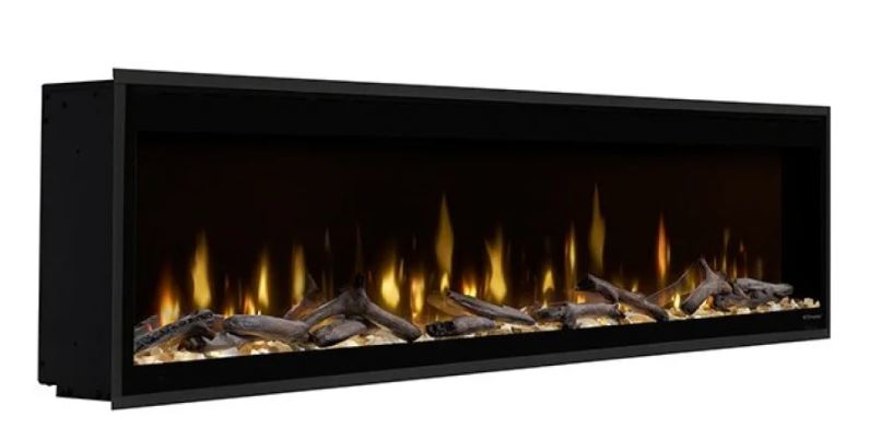 Dimplex Ignite Evolve 74" Linear Built-In Electric Fireplace w/ Tumbled Glass & Lifelike Driftwood - (EVOLVE74)