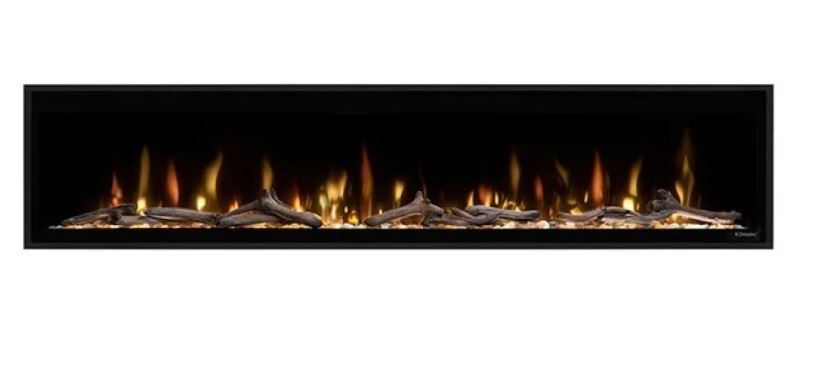 Dimplex Ignite Evolve 74" Linear Built-In Electric Fireplace w/ Tumbled Glass & Lifelike Driftwood - (EVOLVE74)