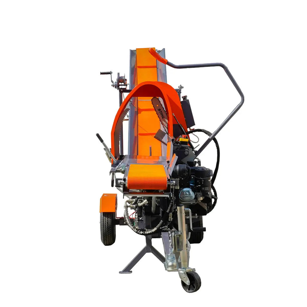 Firewood Log Splitter Processor Conveyor, 15" x 23" Log Capacity, 14 HP Kohler Engine, 18" Chainsaw, TMG-GLS20