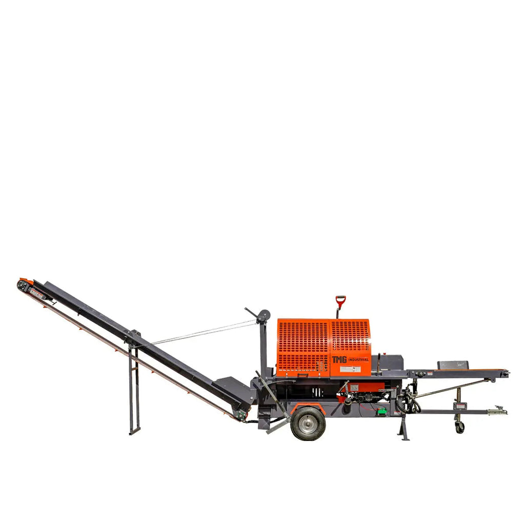 Firewood Log Splitter Processor Conveyor, 15" x 23" Log Capacity, 14 HP Kohler Engine, 18" Chainsaw, TMG-GLS20