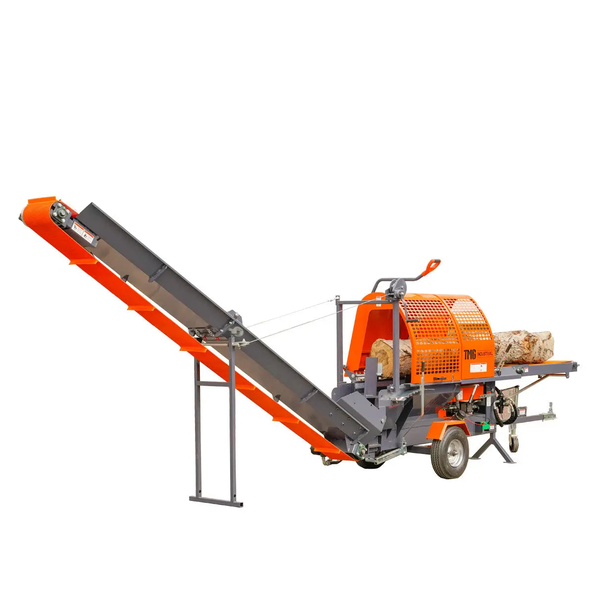Firewood Log Splitter Processor Conveyor, 15" x 23" Log Capacity, 14 HP Kohler Engine, 18" Chainsaw, TMG-GLS20