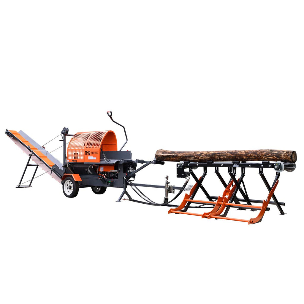Firewood Processor with Conveyor, 15 HP Gas Engine, 18" STIHL® Chainsaw, ∅15" x 24" Log Capacity TMG-GLS16