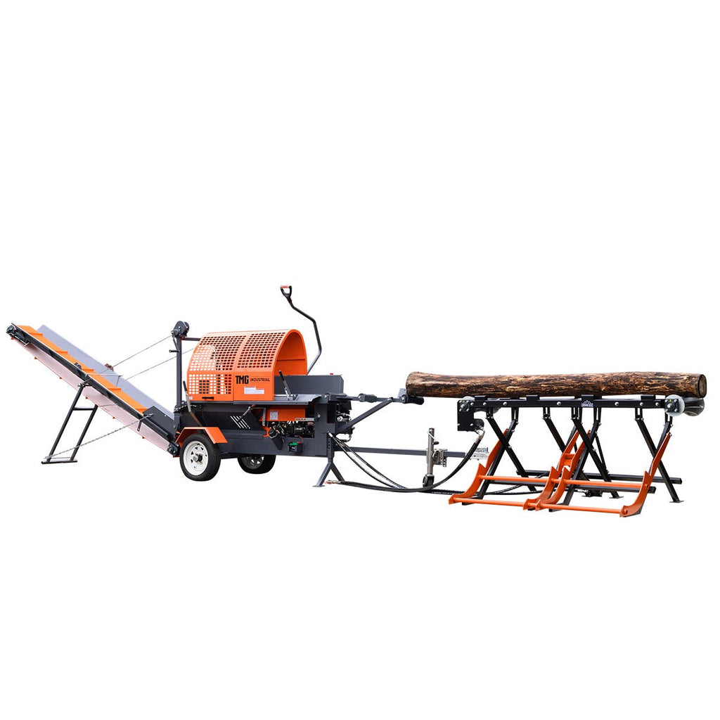 Firewood Processor with Conveyor, 15 HP Gas Engine, 18" STIHL® Chainsaw, ∅15" x 24" Log Capacity TMG-GLS16