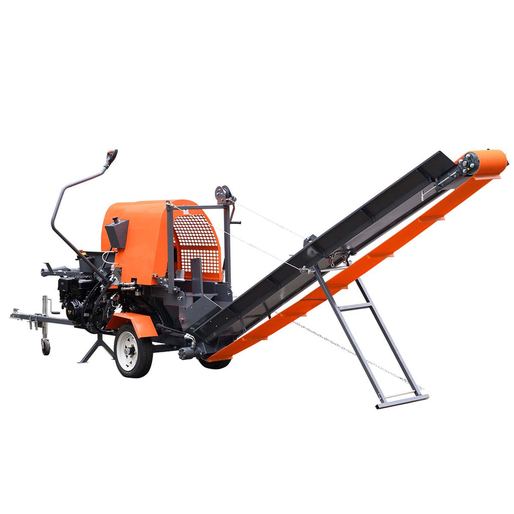 Firewood Processor with Conveyor, 15 HP Gas Engine, 18" STIHL® Chainsaw, ∅15" x 24" Log Capacity TMG-GLS16
