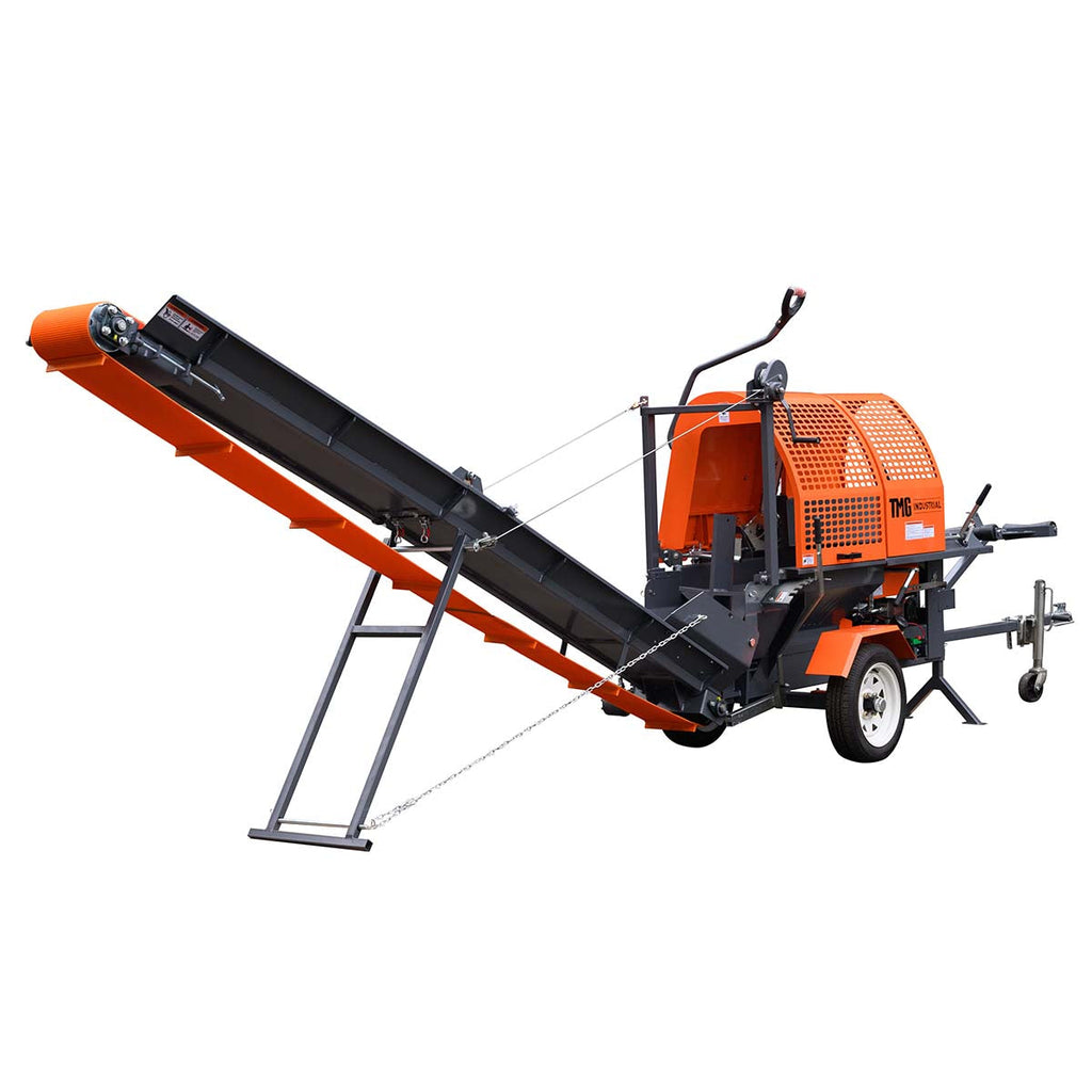 Firewood Processor with Conveyor, 15 HP Gas Engine, 18" STIHL® Chainsaw, ∅15" x 24" Log Capacity TMG-GLS16