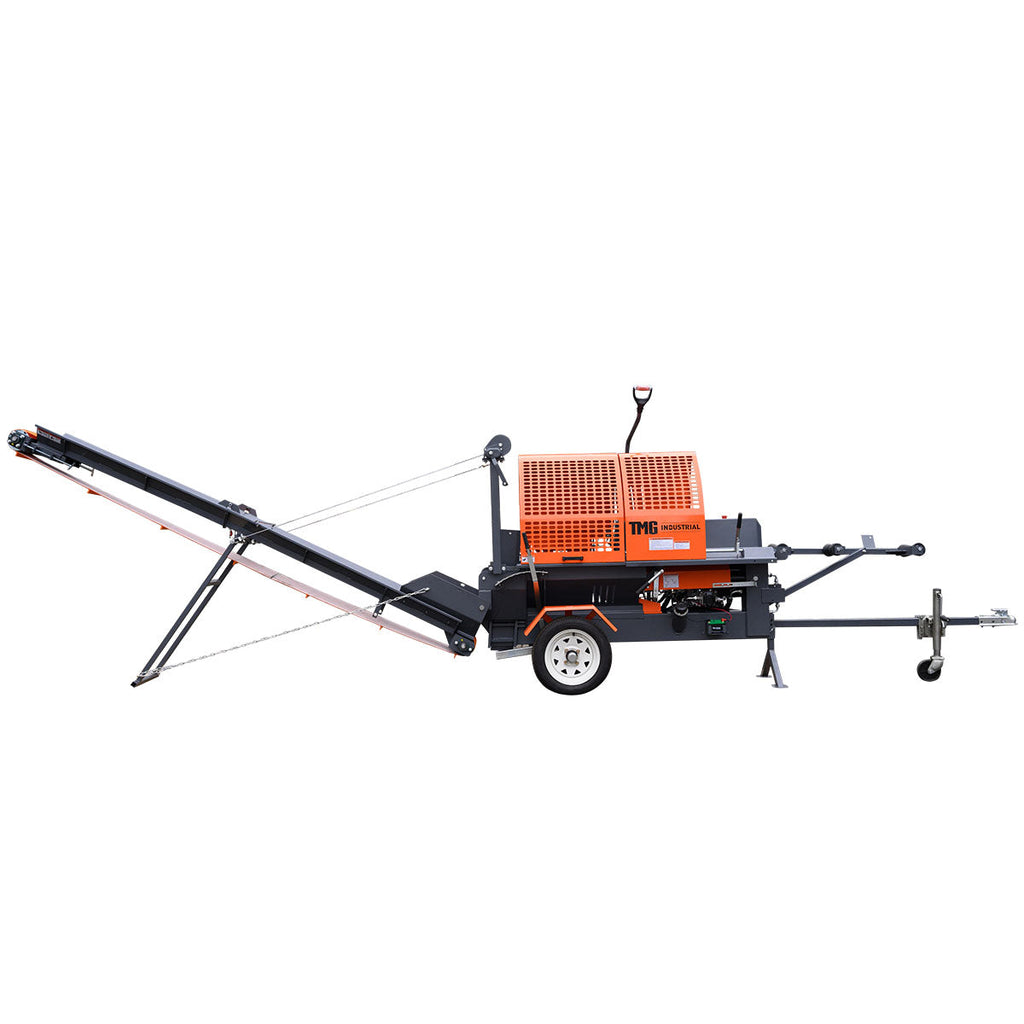 Firewood Processor with Conveyor, 15 HP Gas Engine, 18" STIHL® Chainsaw, ∅15" x 24" Log Capacity TMG-GLS16