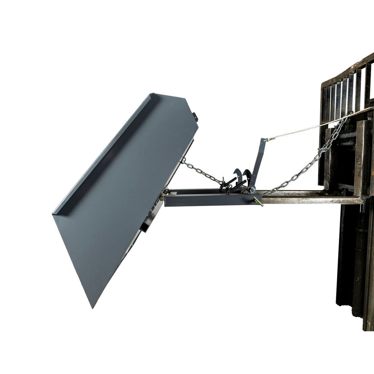 Forklift Snow Bucket, 64” x 55” Work Capacity, 90° Dump Angle, Beveled Edge Design, TMG-FSB64