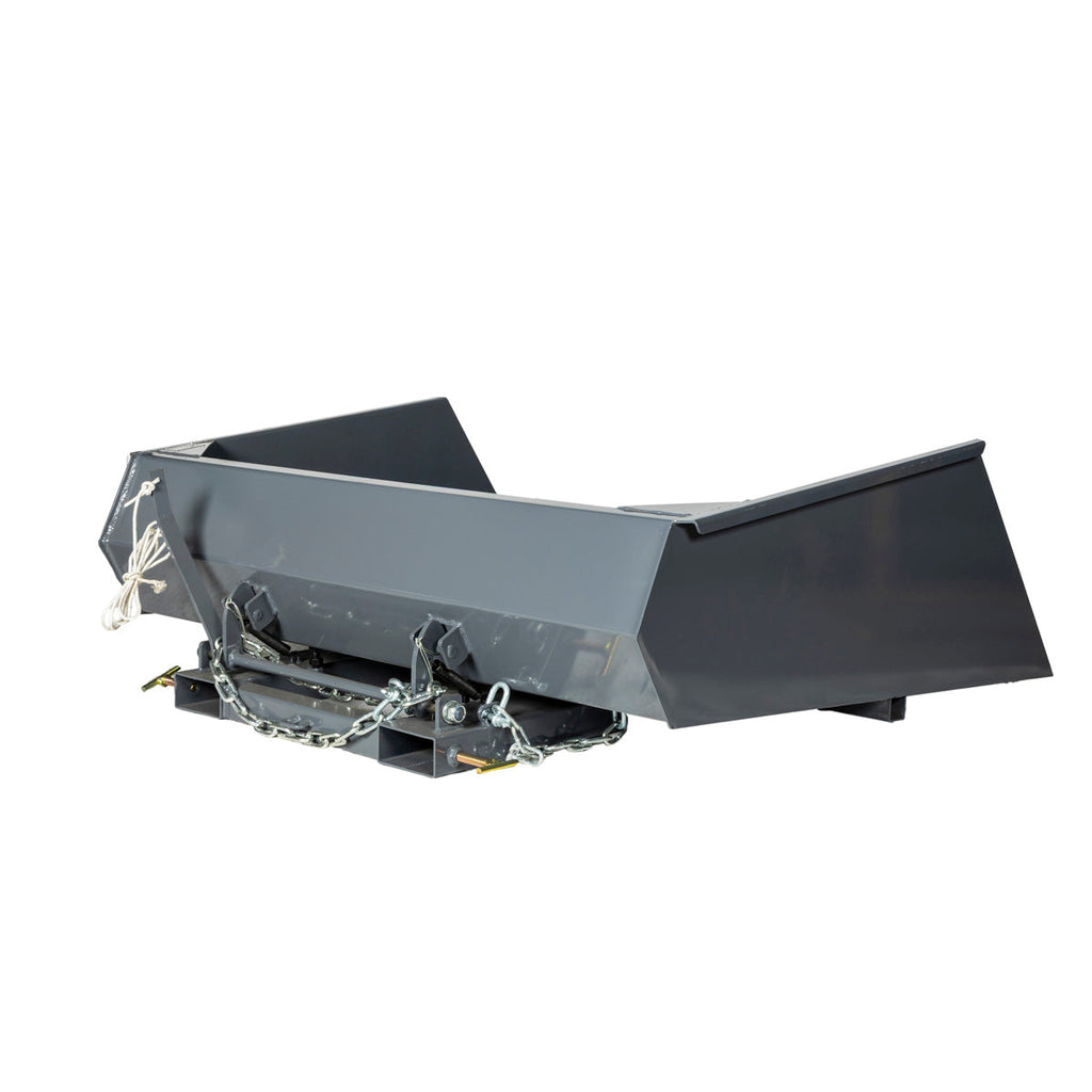 Forklift Snow Bucket, 64” x 55” Work Capacity, 90° Dump Angle, Beveled Edge Design, TMG-FSB64