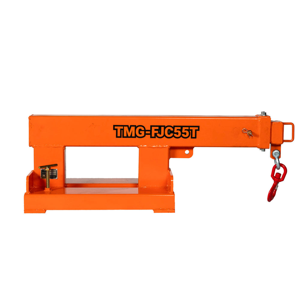 Forklift Telescoping Jib Crane, 2.5 Ton (5500 lb) Capacity, Adjustable 31”-77” Boom, TMG-FJC55T