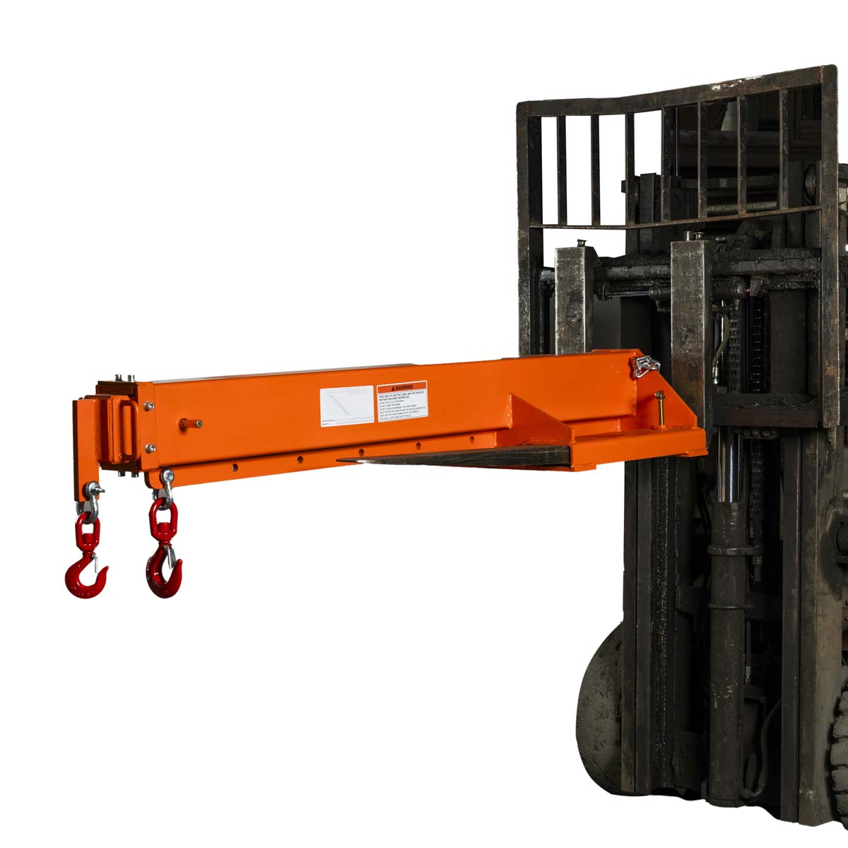 Forklift Telescoping Jib Crane, 6600 lb Capacity, Adjustable 30” - 138” Boom, Lock Pin Shaft, TMG-FJC66
