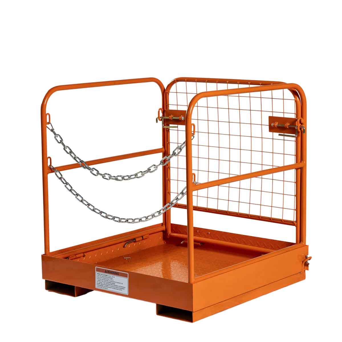 Forklift Work Platform 36"x36", 800 lb Capacity, Foldable Safety Cage with Hand Rails and Non-Slip Floor, TMG-FWP08