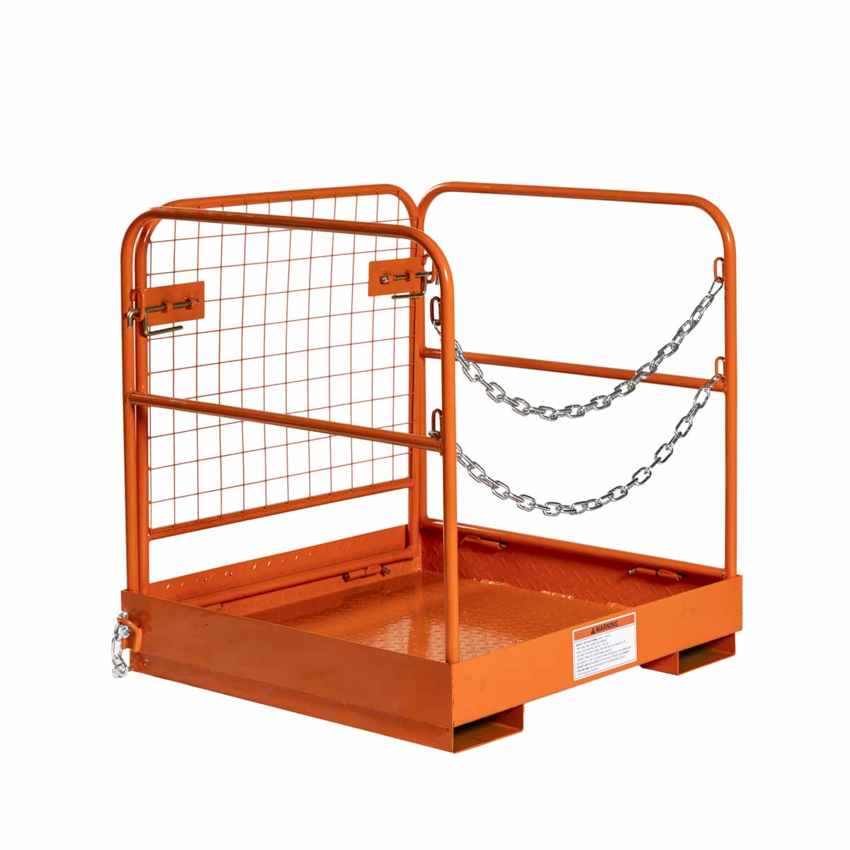 Forklift Work Platform 36"x36", 800 lb Capacity, Foldable Safety Cage with Hand Rails and Non-Slip Floor, TMG-FWP08