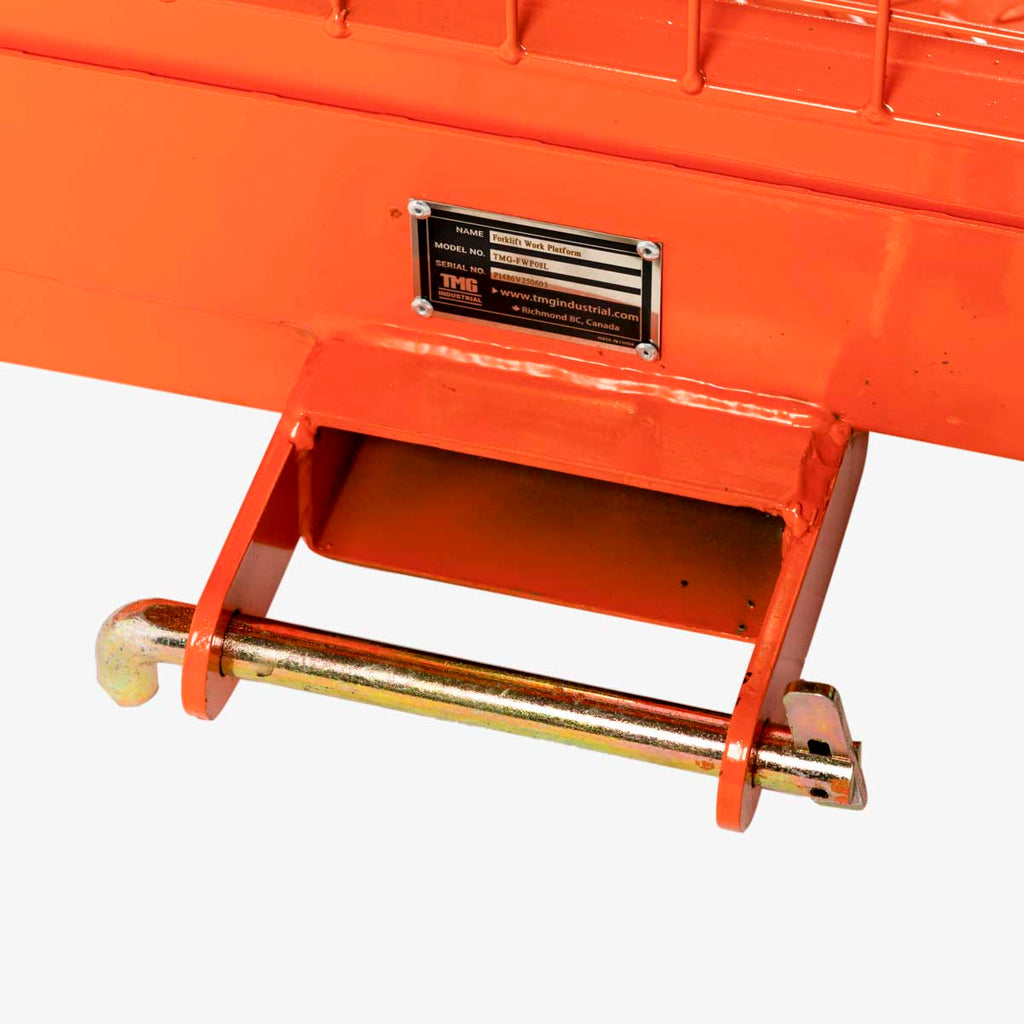 Forklift Work Platform 45"x43", 880 lb Capacity, Heavy-Duty Safety Cage with Locking Mechanism, TMG-FWP08L