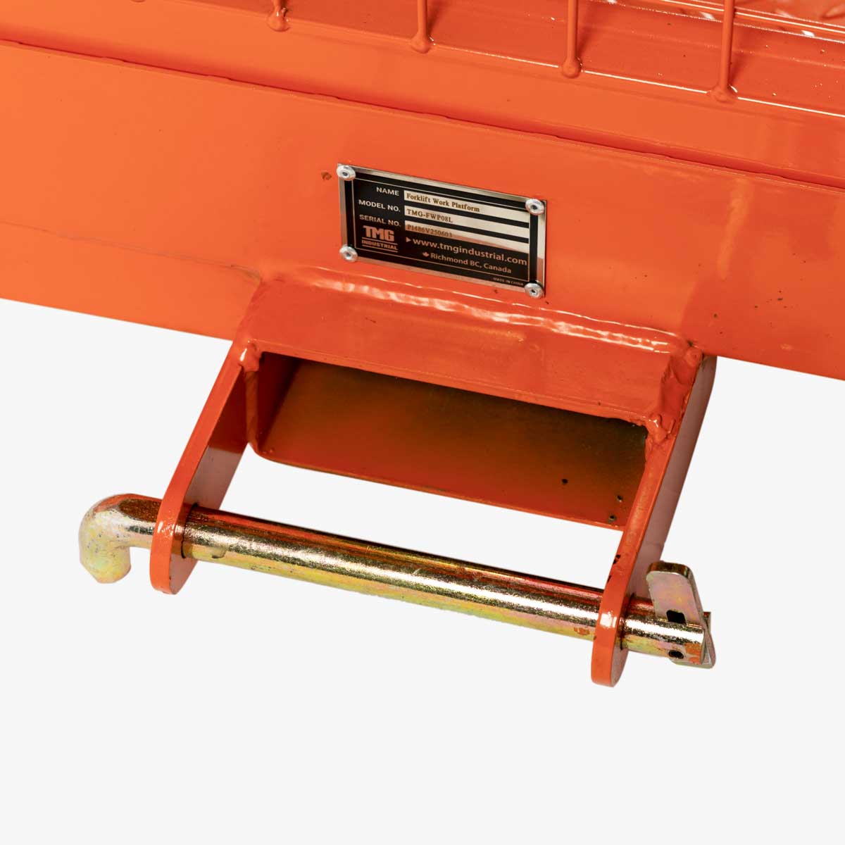 Forklift Work Platform 45"x43", 880 lb Capacity, Heavy-Duty Safety Cage with Locking Mechanism, TMG-FWP08L
