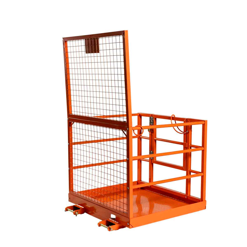 Forklift Work Platform 45"x43", 880 lb Capacity, Heavy-Duty Safety Cage with Locking Mechanism, TMG-FWP08L