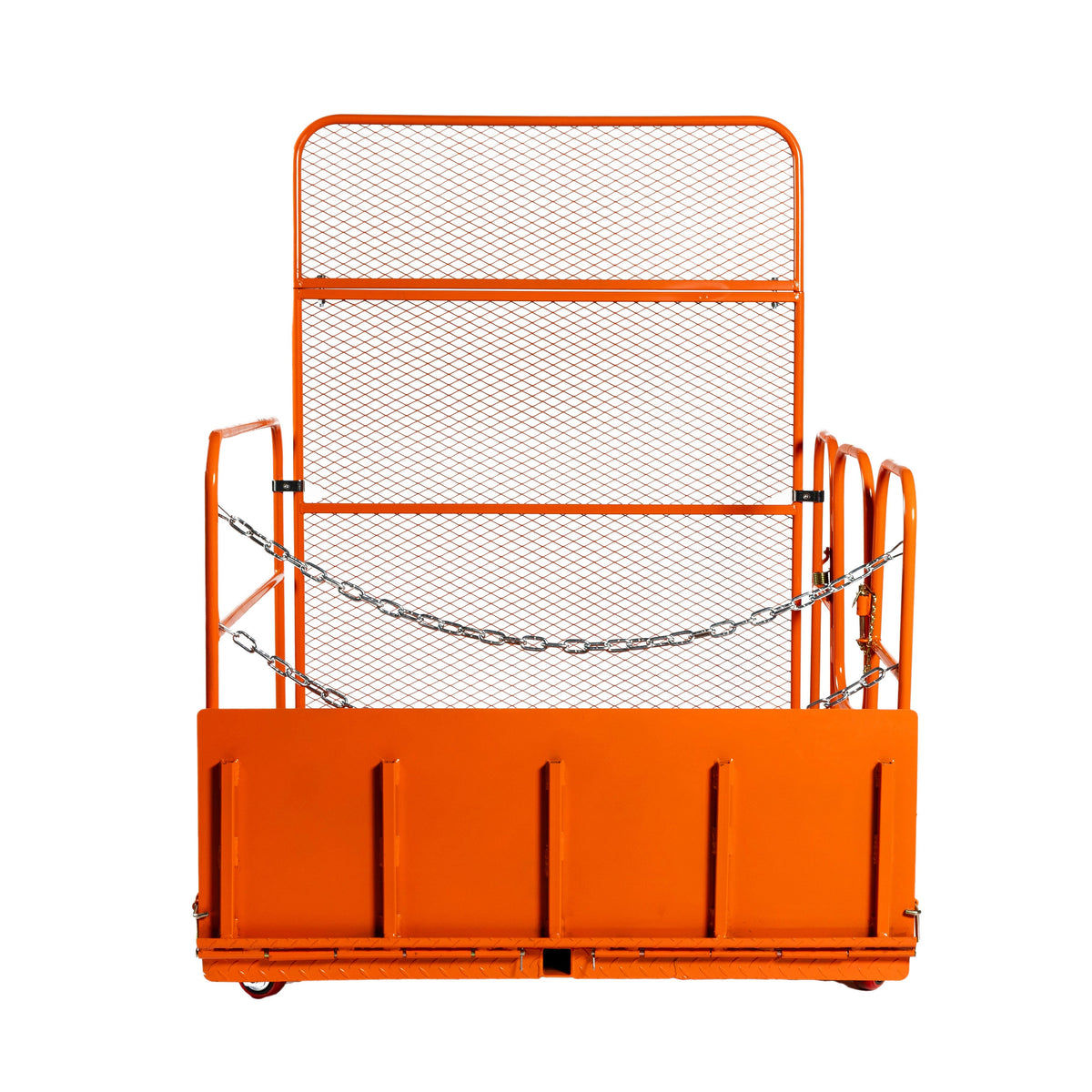 Forklift Work Platform 54”x54”, 3300 lb Capacity, Heavy-Duty Safety Cage with Access Ramp, TMG-FWP33