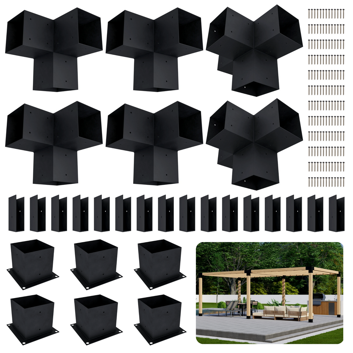 Pergola autoportante 12' x 14' avec toit