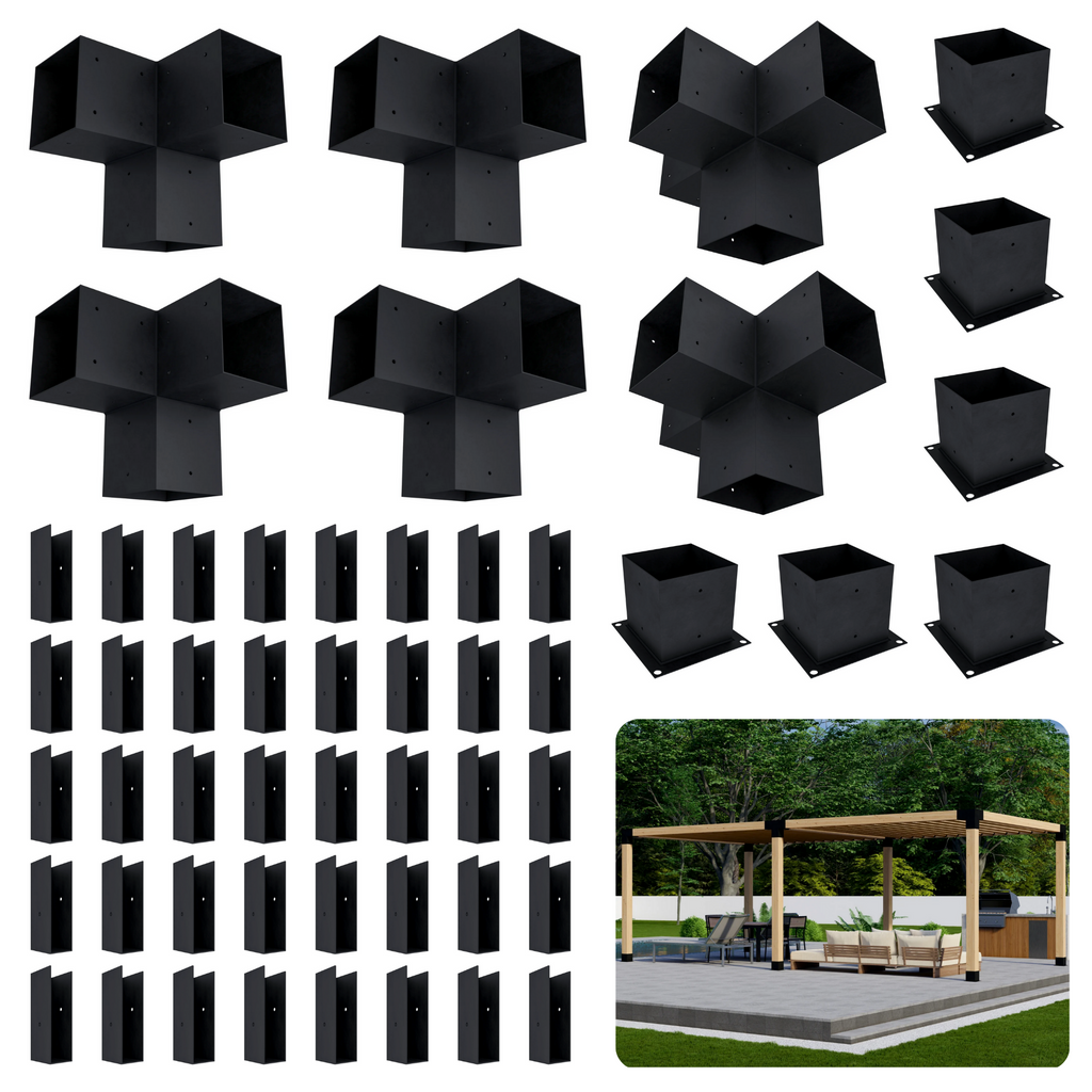 Pergola autoportante 8' x 20' avec toit