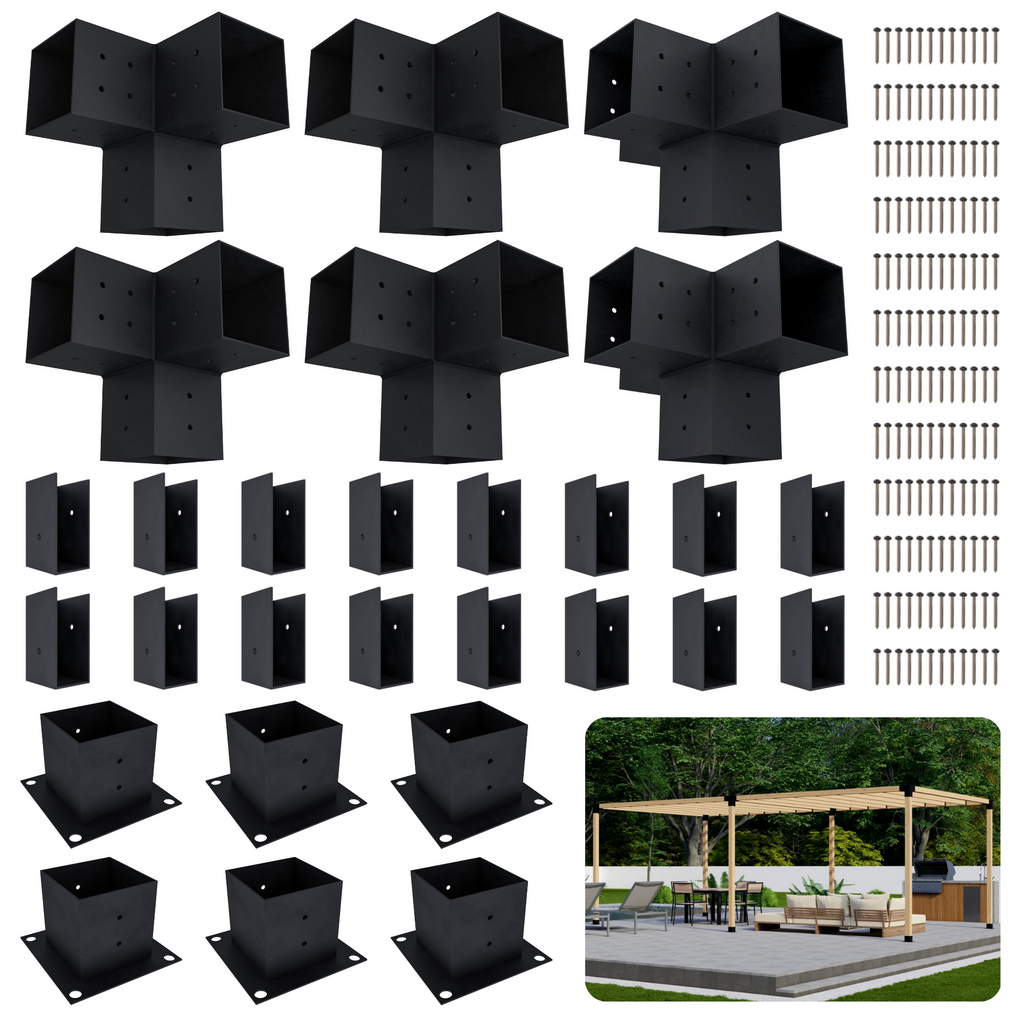 Kit de pergola autoportante 10x13 avec toit