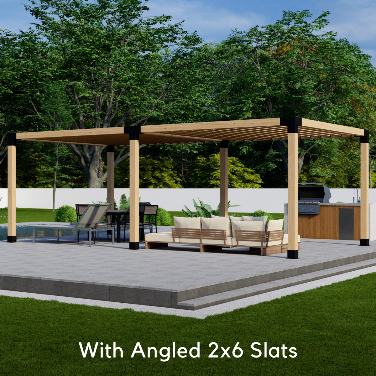 Pergola autoportante 10' x 20' avec toit