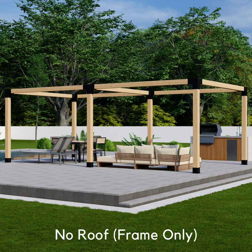 Pergola autoportante 8' x 18' avec toit