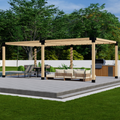 Pergola autoportante 12' x 18' avec toit