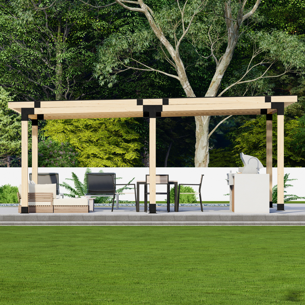 DIY Kit for Custom Outdoor Cover (Steel Brackets + Polycarbonate Roof)