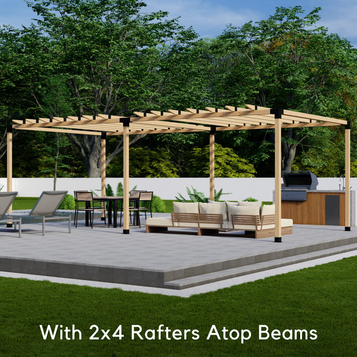 Kit de pergola autoportante 10x18 avec toit