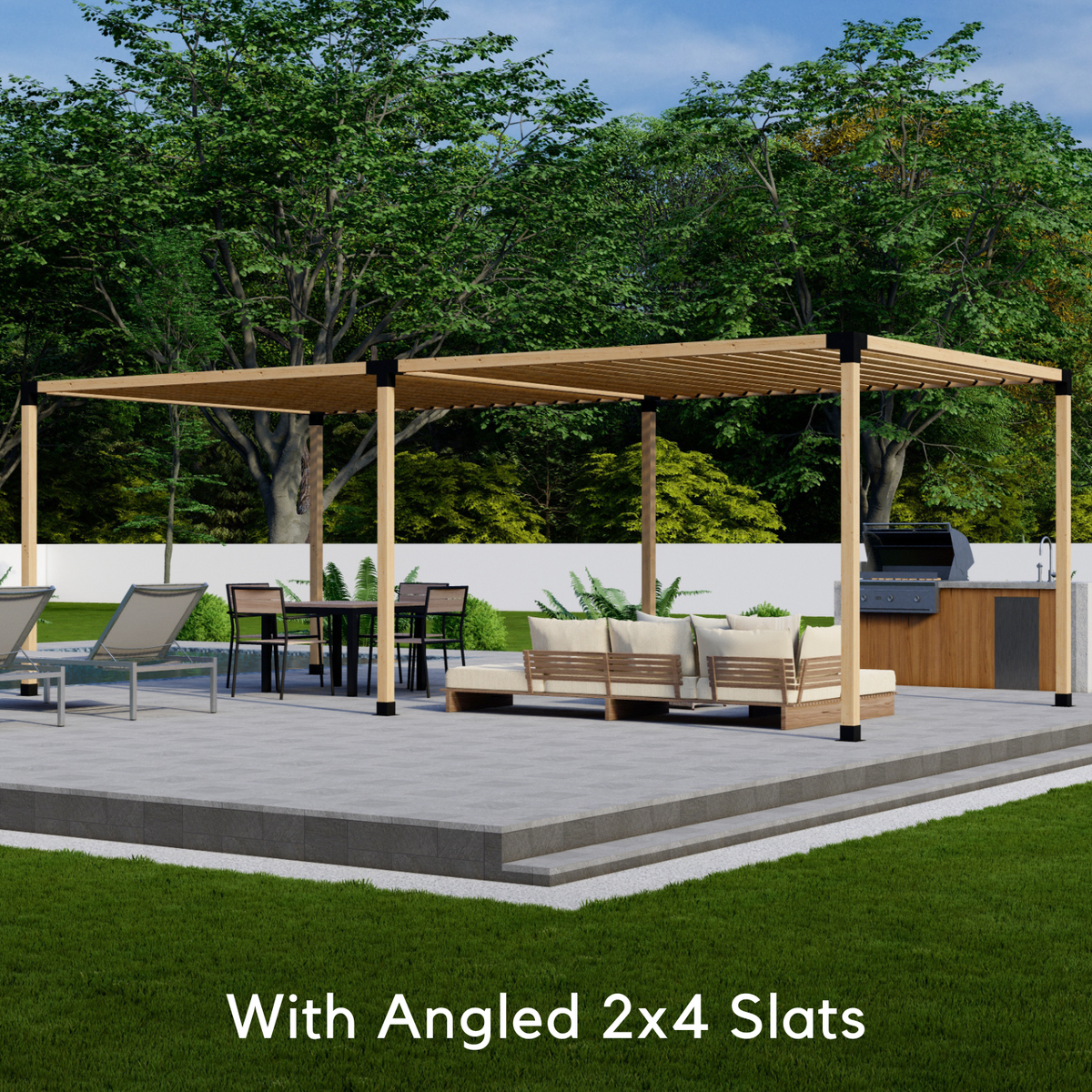 Kit de pergola autoportante 10x14 avec toit
