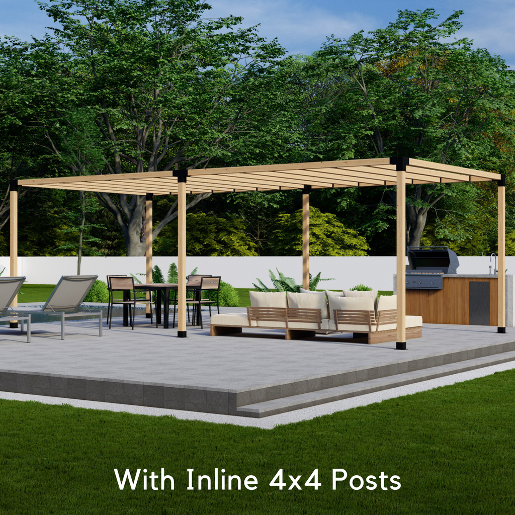 Kit de pergola autoportante 10x20 avec toit