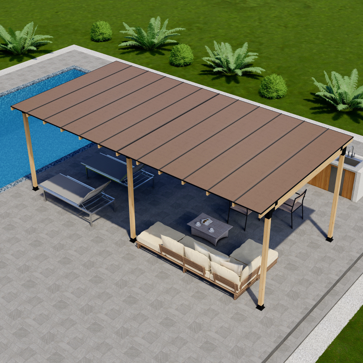 DIY Kit for Outdoor Patio Cover Structure