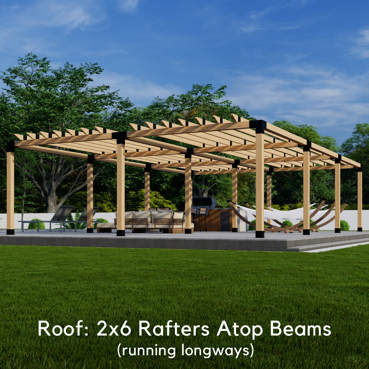 DIY Pergola Kit for a Large Patio Pergola Up to 36' x 24'