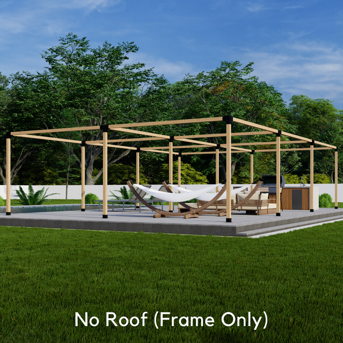 Massive Pergola Kit - For a 6-Block Pergola Any Size Up to 36' x 24'