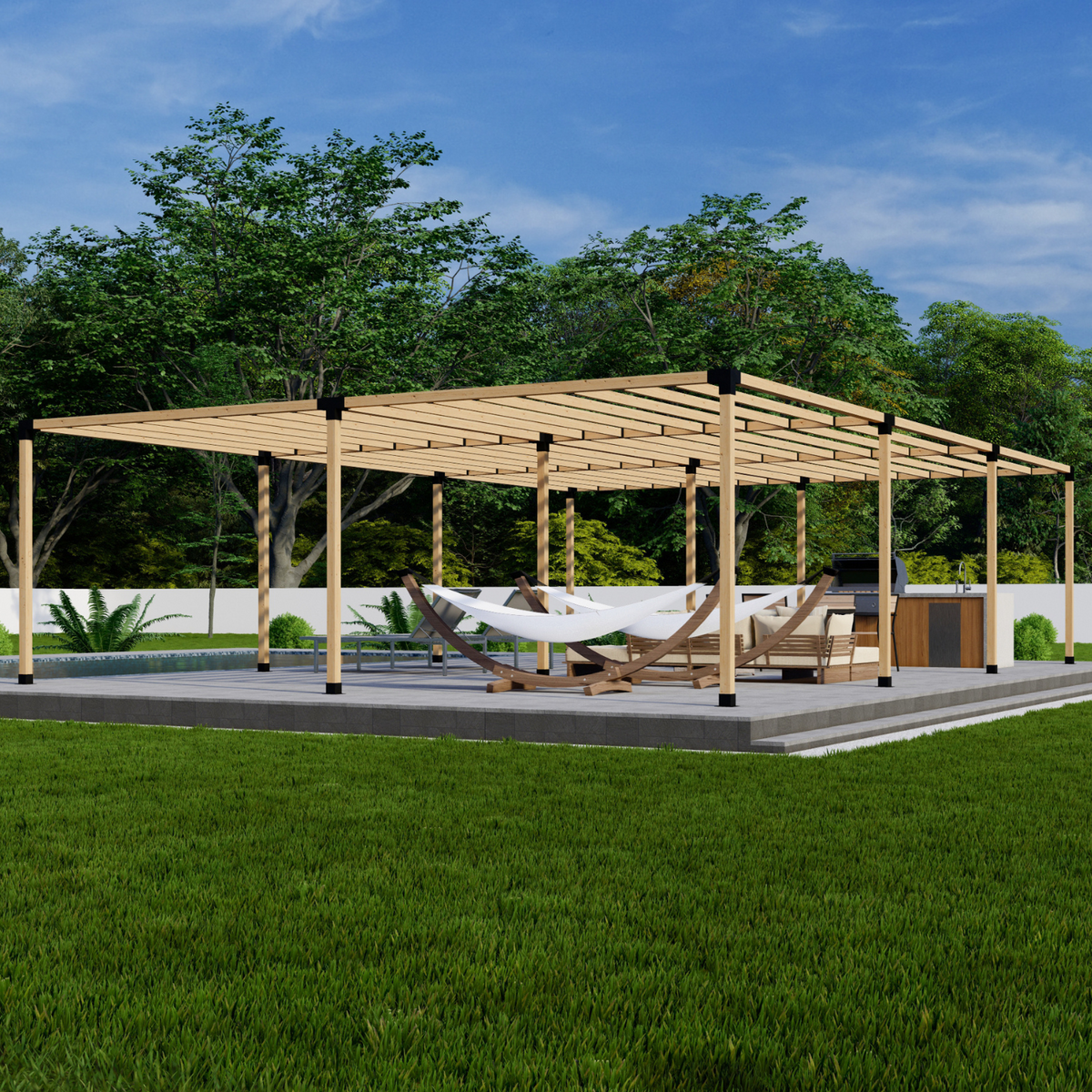 DIY Pergola Kit for a Large Patio Pergola Up to 36' x 24'
