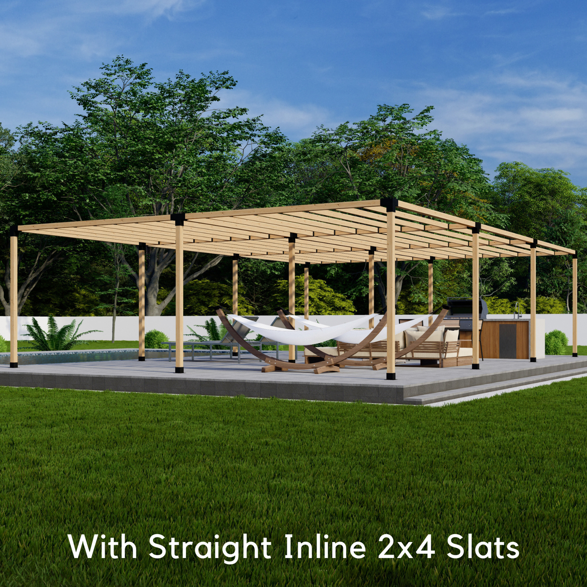 Massive Pergola Kit - For a 6-Block Pergola Any Size Up to 36' x 24'