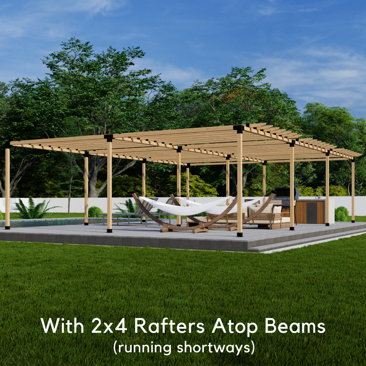Massive Pergola Kit - For a 6-Block Pergola Any Size Up to 36' x 24'
