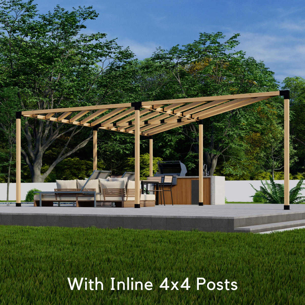 DIY Kit for a Large Triangle Pergola